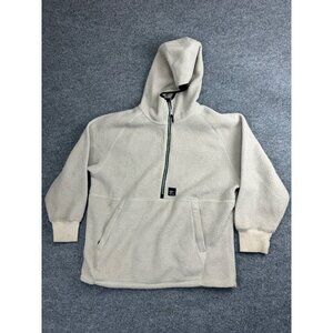 Rojo Shelby Tech Sherpa Fleece Hoodie Women's Medium Beige 1/2 Zip Pullover